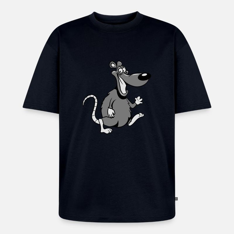 ratte süss hallo lieb - Unisex Premium Oversized Bio T-Shirt - Navy