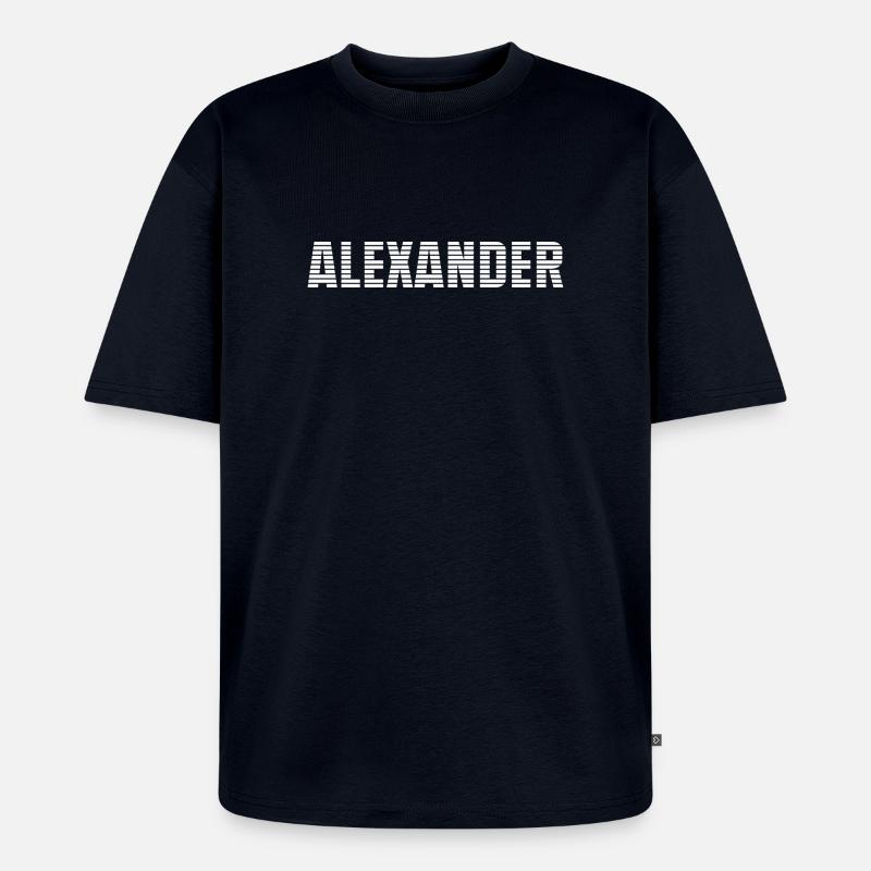 Name Alexander - Unisex Premium Oversized Bio T-Shirt - Navy