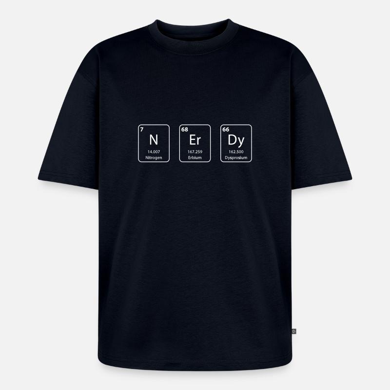 nerdy Periodensystems Element - Unisex Premium Oversized Bio T-Shirt - Navy