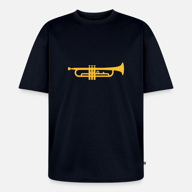 Trompete - Unisex Premium Oversized Bio T-Shirt - Navy