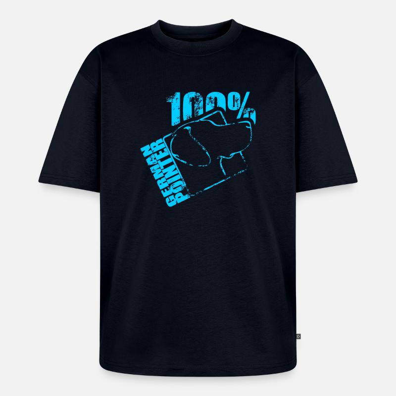 GERMAN POINTER 100 - Unisex Premium Oversized Bio T-Shirt - Navy