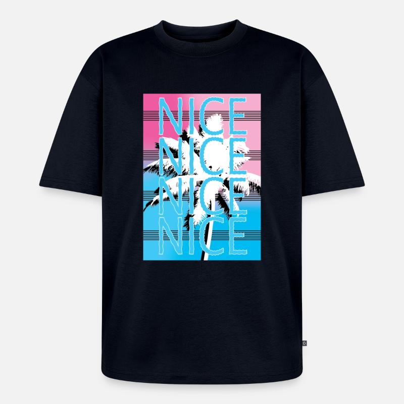 AGRÉABLE - T-shirt Premium bio oversize Unisexe - bleu marine