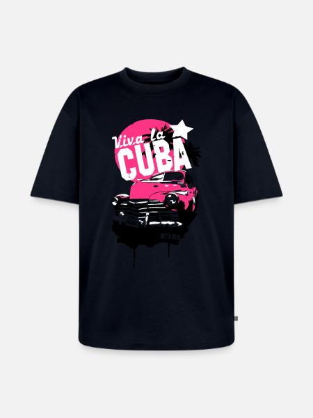 Viva la Cuba - Unisex Premium Oversized Bio T-Shirt - Navy