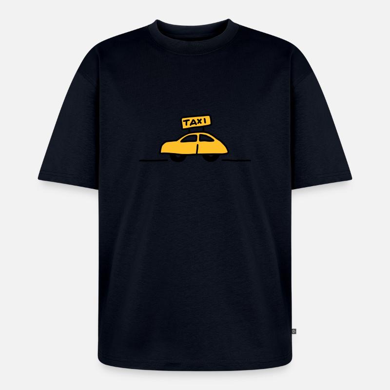 côté de taxi - V2 - T-shirt Premium bio oversize Unisexe - bleu marine