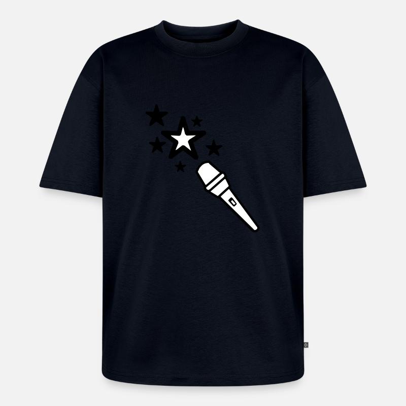 micro - Unisex Premium Oversized Bio T-Shirt - Navy