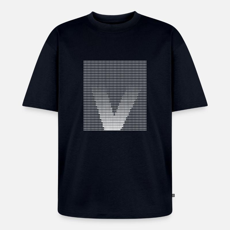 Buchstabe V - Unisex Premium Oversized Bio T-Shirt - Navy