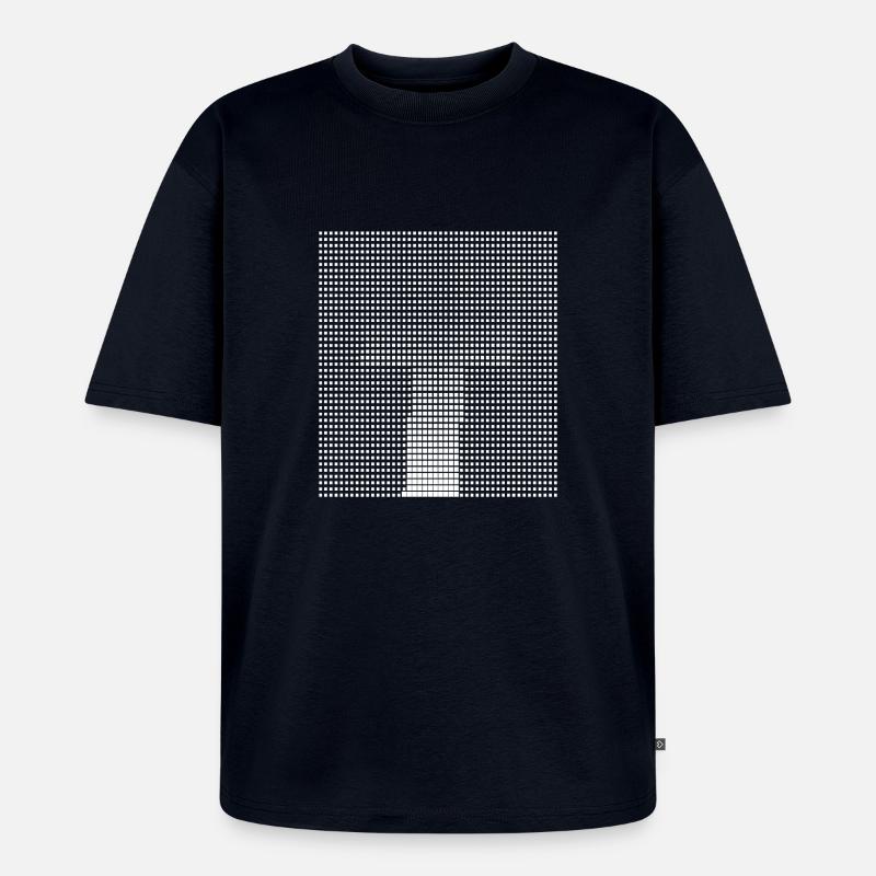 Buchstabe T - Unisex Premium Oversized Bio T-Shirt - Navy