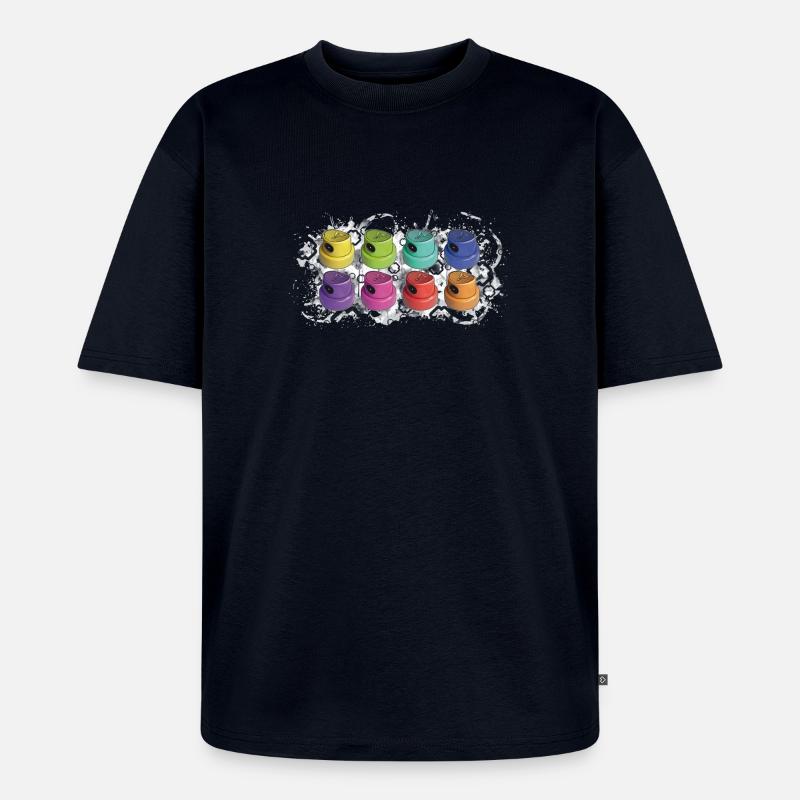 Fatcaps white - Unisex Premium Oversized Bio T-Shirt - Navy