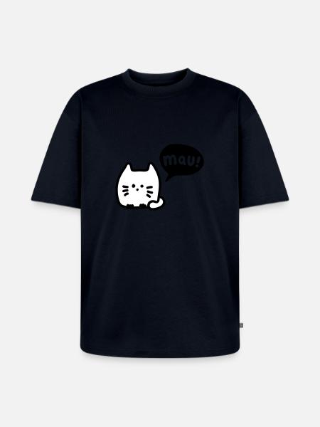 Cat mauzt 3 - Unisex Premium Oversized Organic T-Shirt - navy
