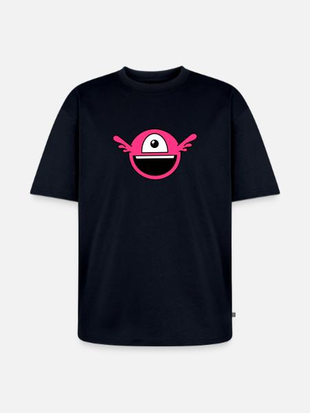 Funny one-eyed alien - Unisex Premium Oversized Organic T-Shirt - navy