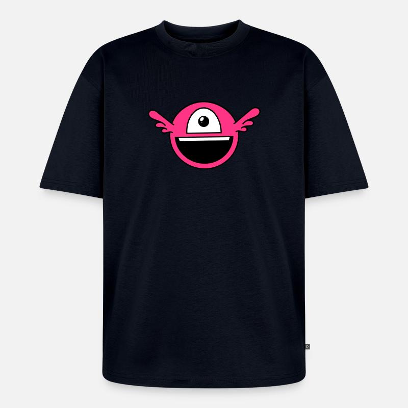 Lustiges Einäugiges Alien - Unisex Premium Oversized Bio T-Shirt - Navy