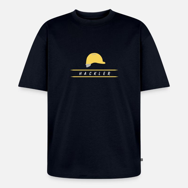 Hackler - Unisex Premium Oversized Bio T-Shirt - Navy