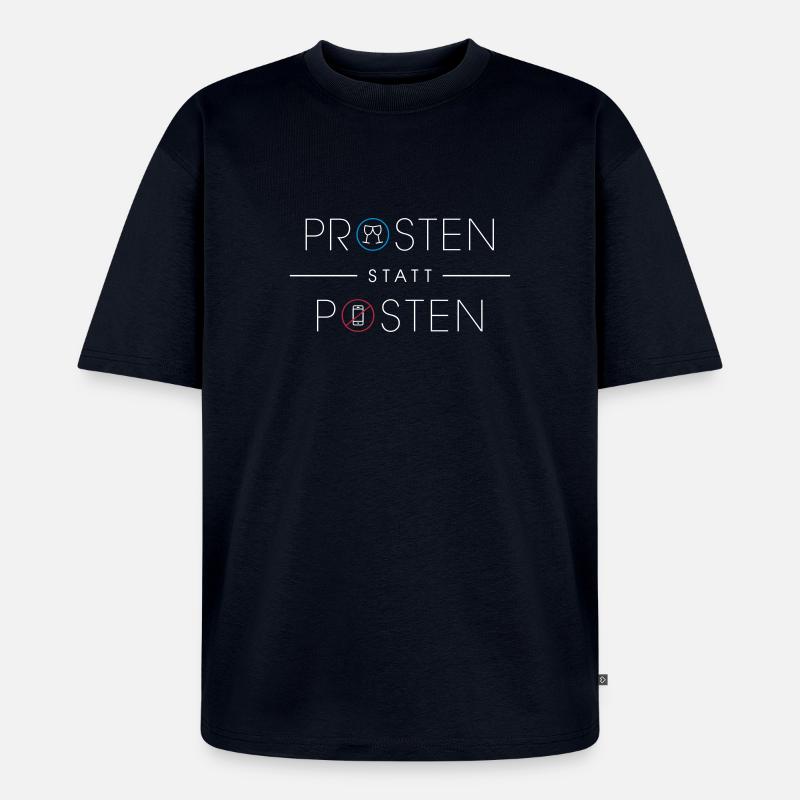 prosten statt posten - Unisex Premium Oversized Bio T-Shirt - Navy