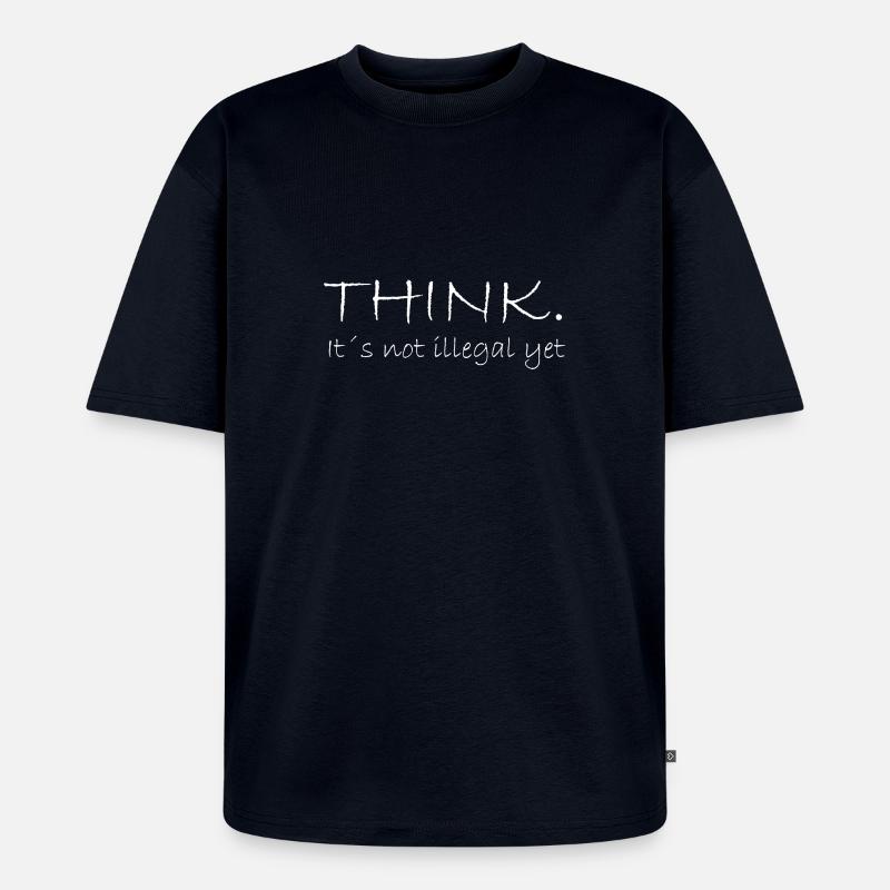 Think - Unisex Premium Oversized Organic T-Shirt - navy