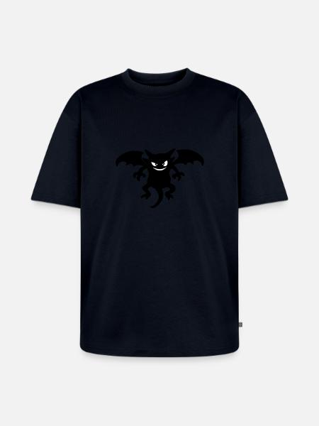 devil - Unisex Premium Oversized Organic T-Shirt - navy