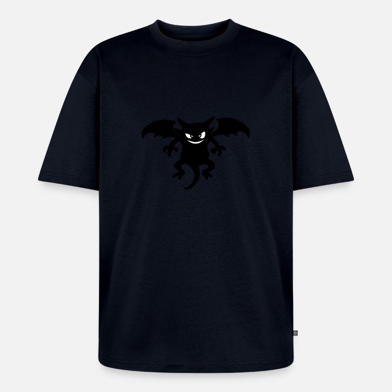 devil - Unisex Premium Oversized Organic T-Shirt - navy