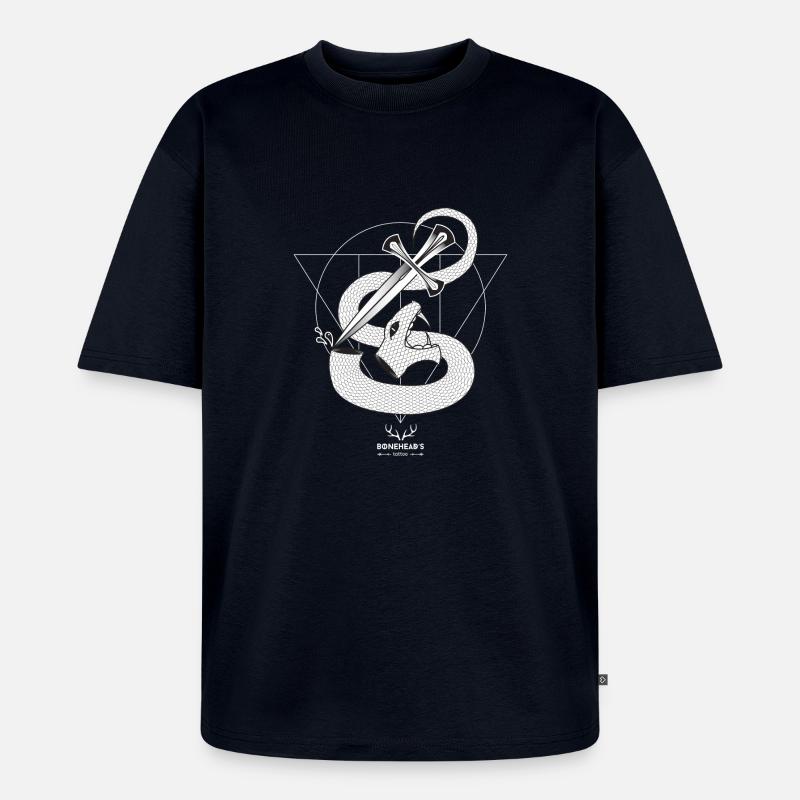 SNAKEHEAD - Unisex Premium Oversized Bio T-Shirt - Navy