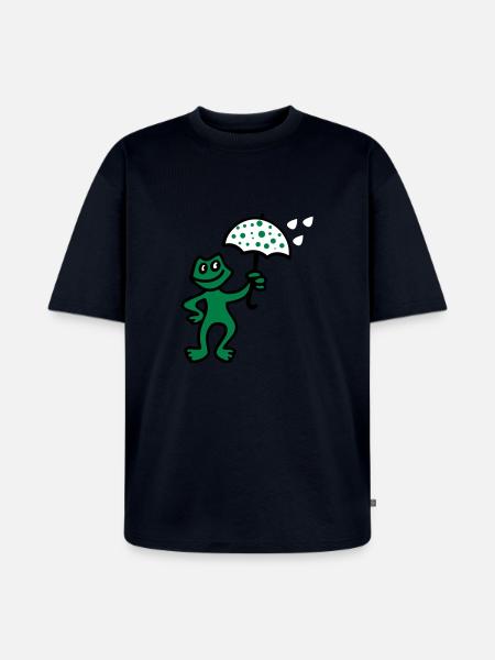 Weatherman - Rain - Unisex Premium Oversized Organic T-Shirt - navy