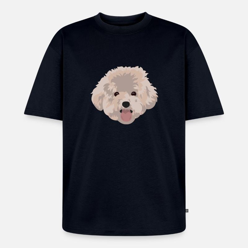 Poodle - Unisex Premium Oversized Bio T-Shirt - Navy
