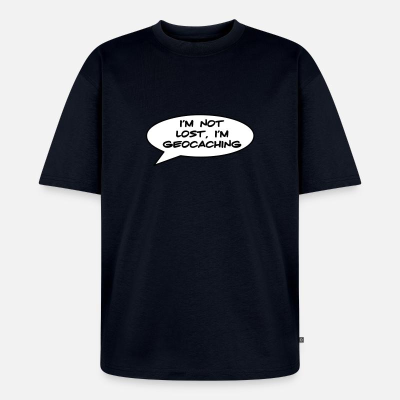 Geocaching - Unisex Premium Oversized Bio T-Shirt - Navy