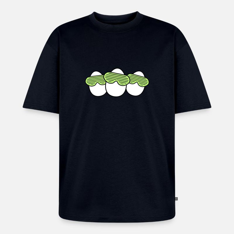 Funky Egg Crew - T-shirt Premium bio oversize Unisexe - bleu marine