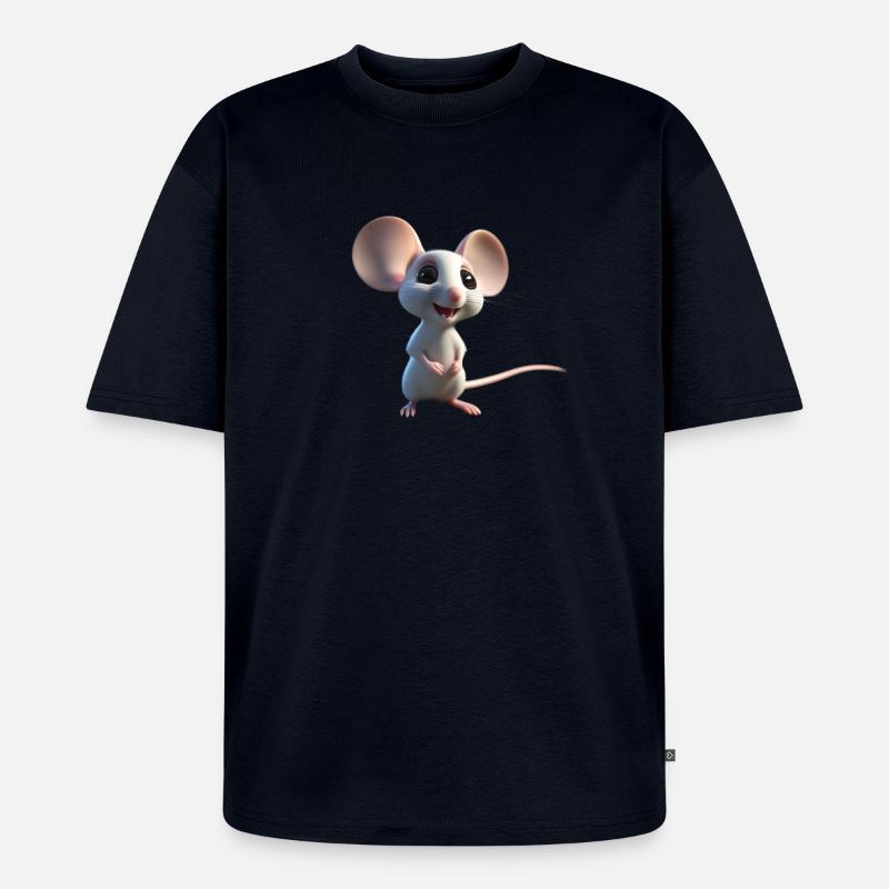 Mouse 2 - Unisex Premium Oversized Bio T-Shirt - Navy