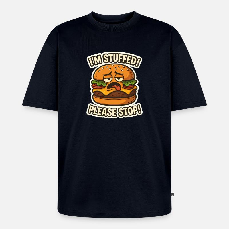 Ich bin gefüllter Hamburger - Unisex Premium Oversized Bio T-Shirt - Navy