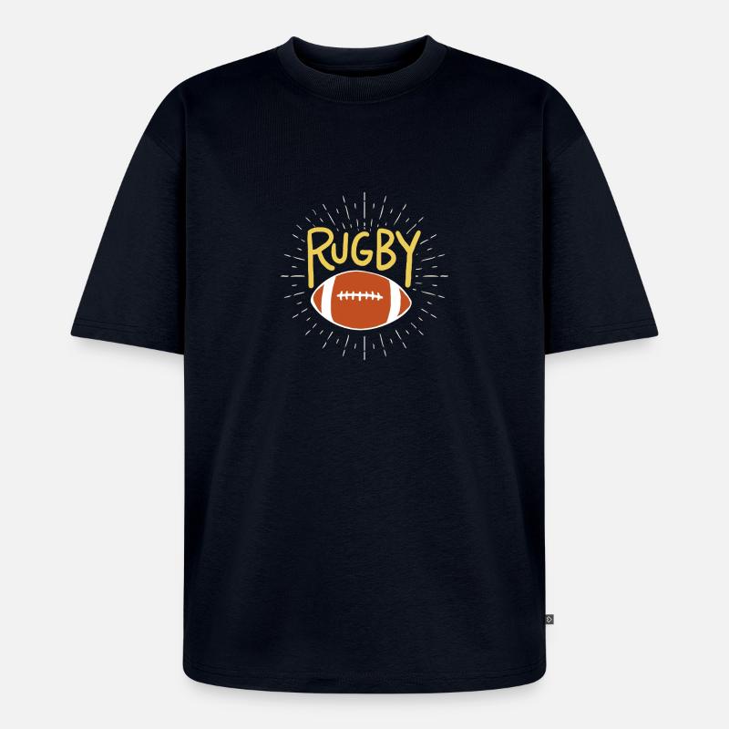 rugby - Unisex Premium Oversized Organic T-Shirt - navy