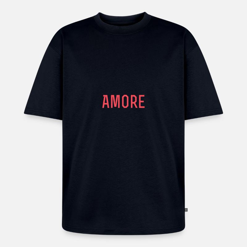Amore Statement shirt - Unisex Premium Oversized Bio T-Shirt - Navy