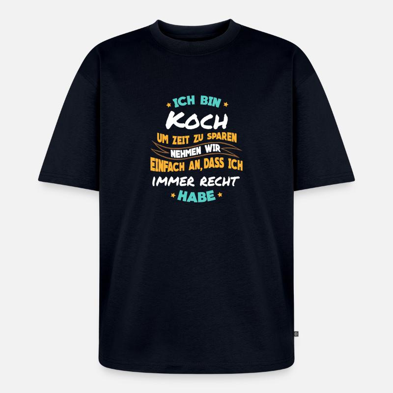 Kochen - Ich bin Koch - Unisex Premium Oversized Bio T-Shirt - Navy