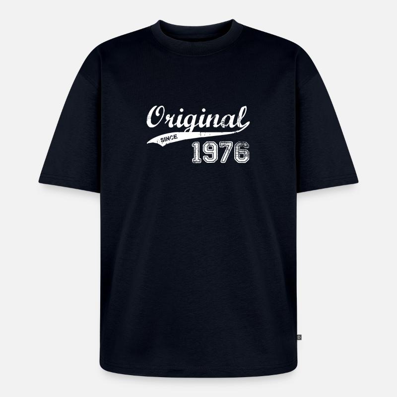 1976 - Unisex Premium Oversized Bio T-Shirt - Navy