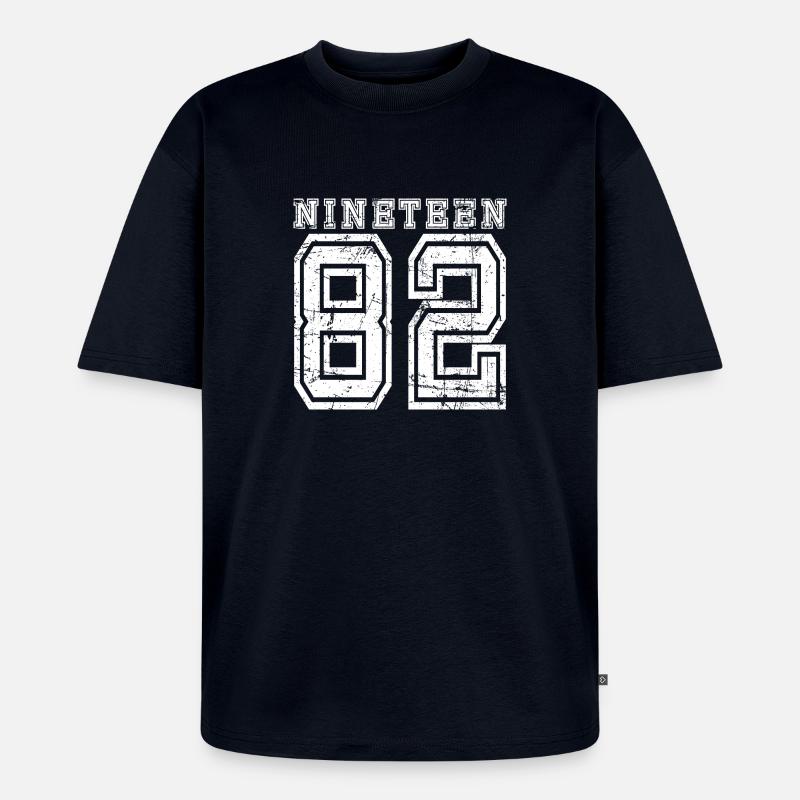 NINETEEN 1982 - Unisex Premium Oversized Bio T-Shirt - Navy