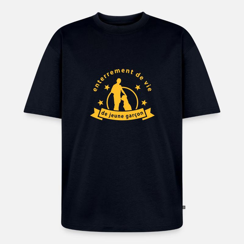 Bachelor-Junge - Unisex Premium Oversized Bio T-Shirt - Navy
