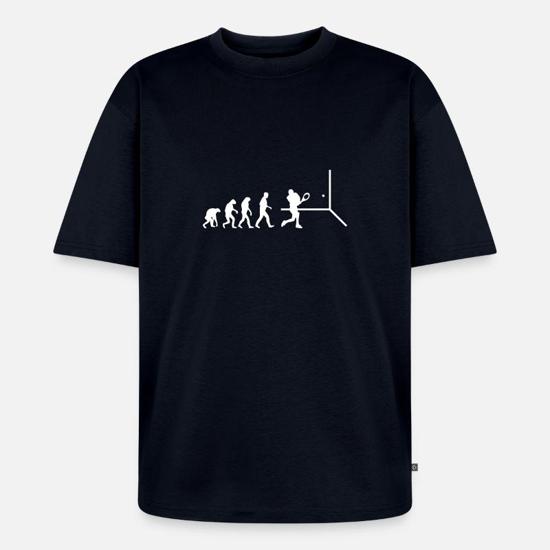 squash evolution - Unisex Premium Oversized Organic T-Shirt - navy