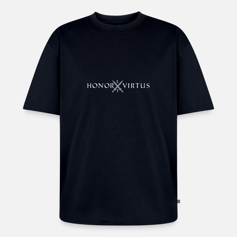 Honor Virtus 2 - Unisex Premium Oversized Bio T-Shirt - Navy