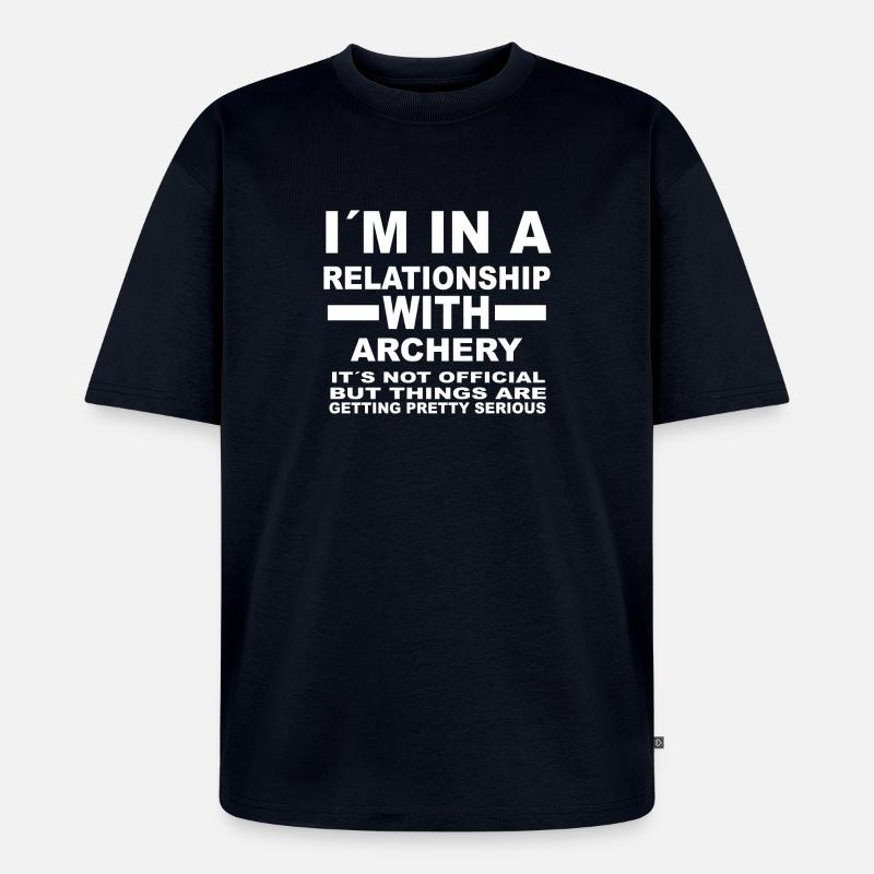 relation avec ARCHERY - T-shirt Premium bio oversize Unisexe - bleu marine