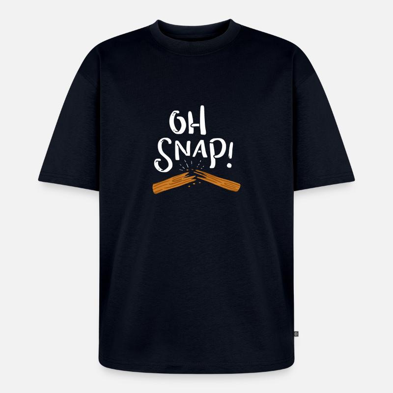 Oh snap! broken through - Unisex Premium Oversized Organic T-Shirt - navy