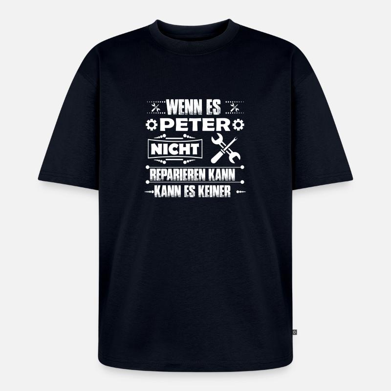 Peter - Handwerker Tshirt - Unisex Premium Oversized Bio T-Shirt - Navy