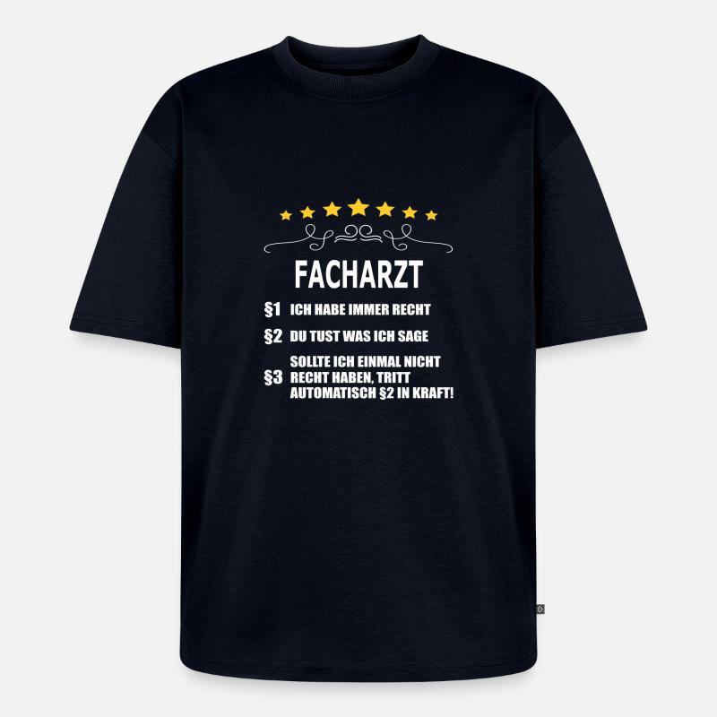 FACHARZT - Unisex Premium Oversized Bio T-Shirt - Navy