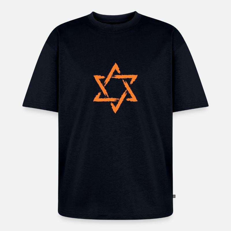 Davidstern Geschenk - Unisex Premium Oversized Bio T-Shirt - Navy
