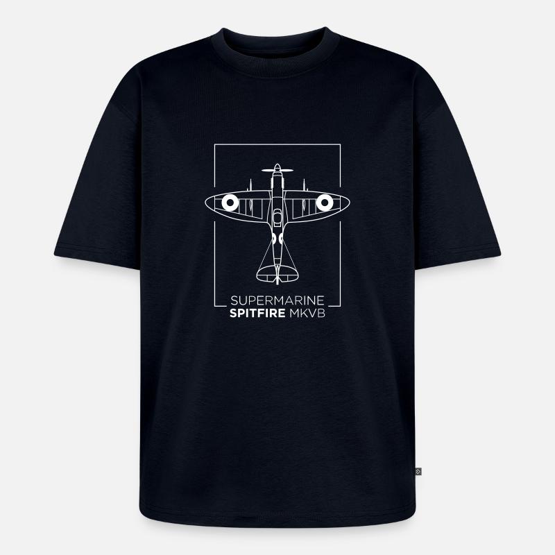 Spitfire MKVB - Unisex Premium Oversized Bio T-Shirt - Navy