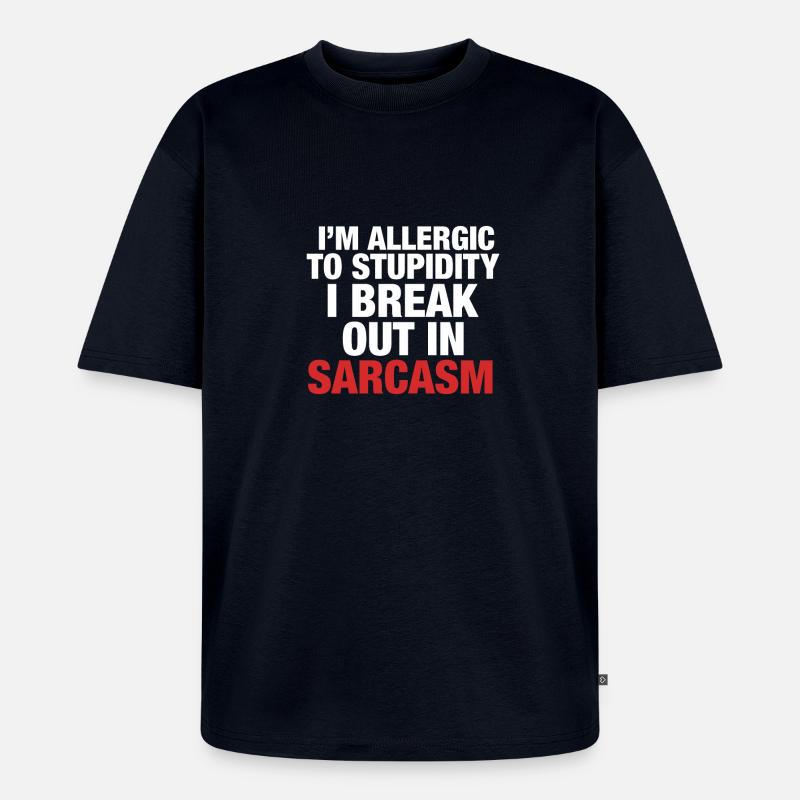 Sarkasmus - Unisex Premium Oversized Bio T-Shirt - Navy