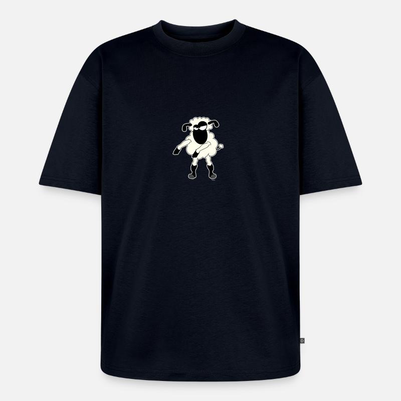 Floss Dance Move Schafe - Unisex Premium Oversized Bio T-Shirt - Navy