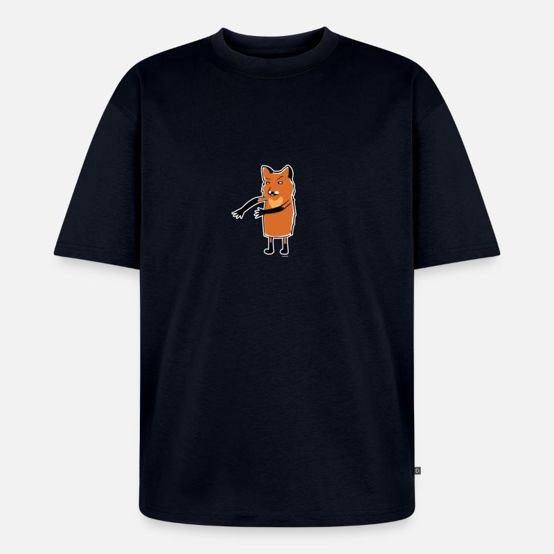 Floss Dance Bewegen Fox - Unisex Premium Oversized Bio T-Shirt - Navy