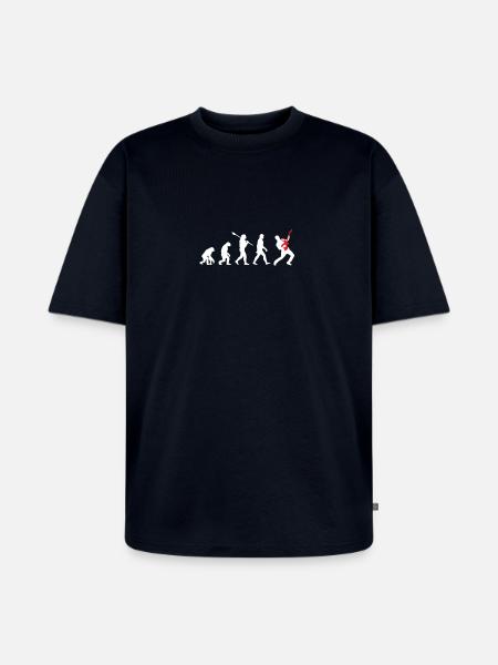 guitar - Unisex Premium Oversized Organic T-Shirt - navy