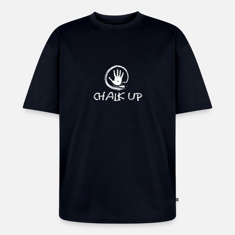 Bouldern Escalade - T-shirt Premium bio oversize Unisexe - bleu marine