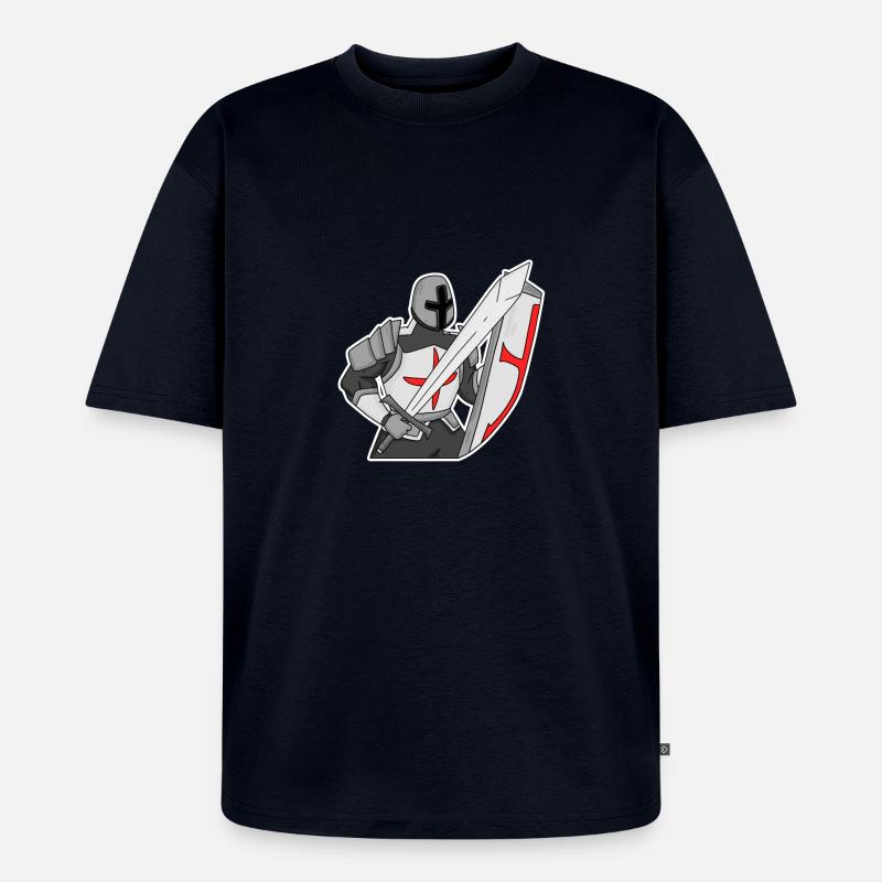 Tempelritter Ritter Mittelalter - Unisex Premium Oversized Bio T-Shirt - Navy