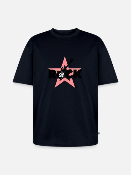 rock_star_042013_c_3c - Unisex Premium Oversized Organic T-Shirt - navy