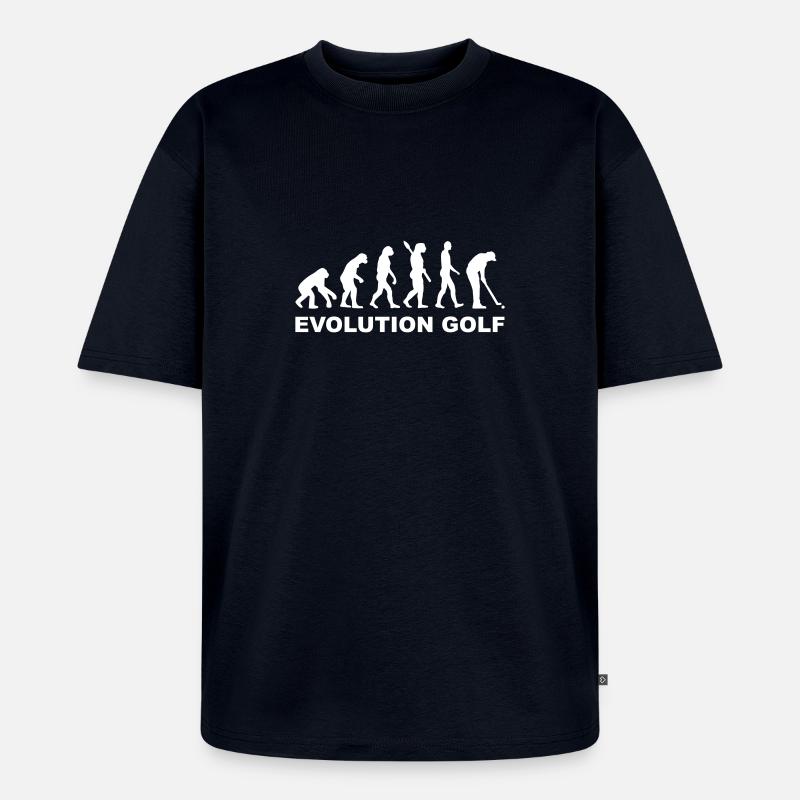 Evolution Golf - T-shirt Premium bio oversize Unisexe - bleu marine