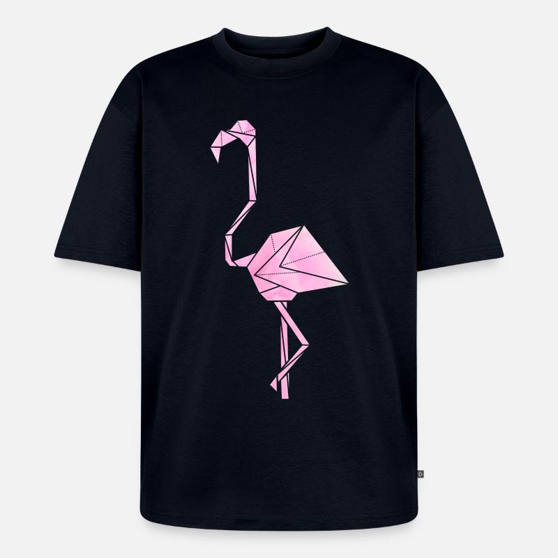 flamingo - Unisex Premium Oversized Bio T-Shirt - Navy
